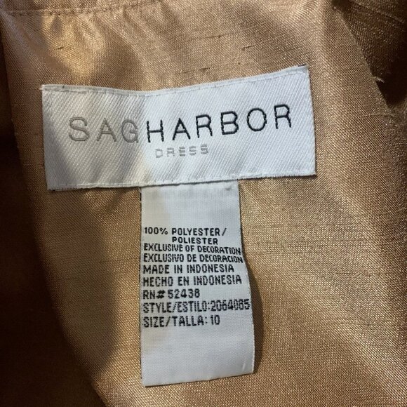 Sag Harbor. Sz 10. Embroidered Beaded Shimmer Short Sleeve Top or Jacket. B82. - Picture 7 of 7